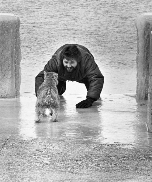 1979 - Man and his dog